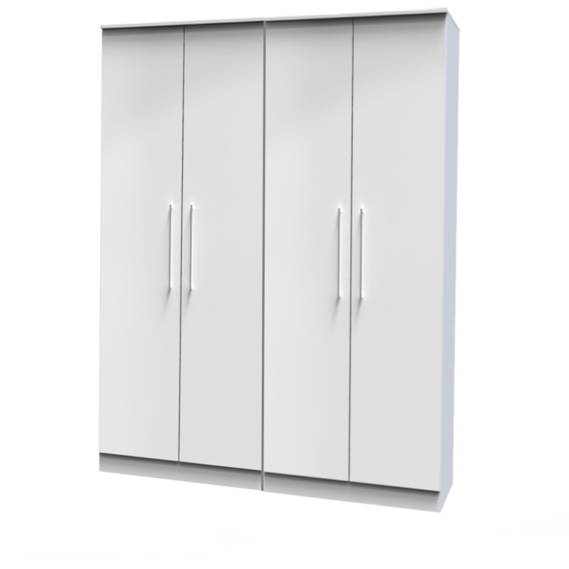 Worcester Tall 4 Door Wardrobe Ready Assembled Bedroom Furniture UK